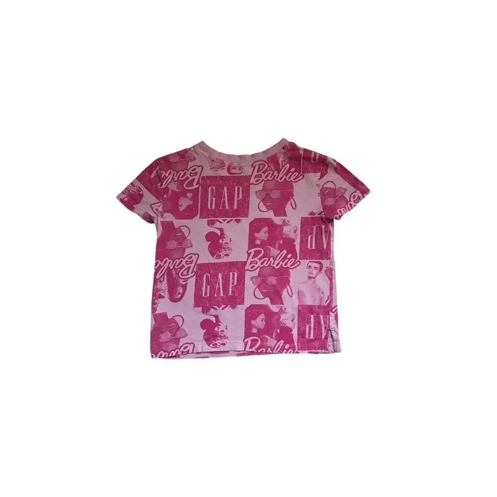 Gap Girls Bundle Barbie Hoodie Sweatshirt Barbie T Shirt Print Pink Size 4-5